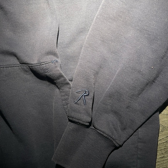 U.S. Air Force Navy Blue and Gray Pullover Drawstring Hoodie - Picture 7 of 10